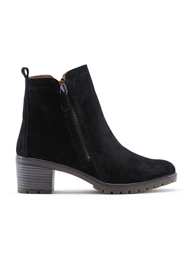 Boots cuir velours