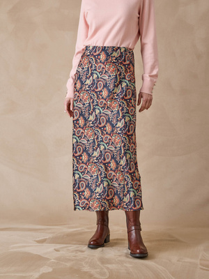 Jupe en satin élastiquée