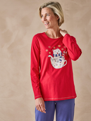 Tee-shirt de pyjama en jersey pur coton