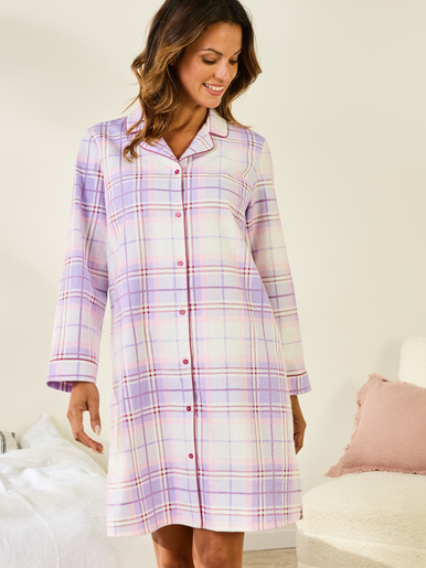 Chemise de nuit boutonnée chaude