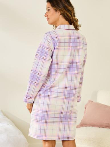 Chemise de nuit boutonnée chaude