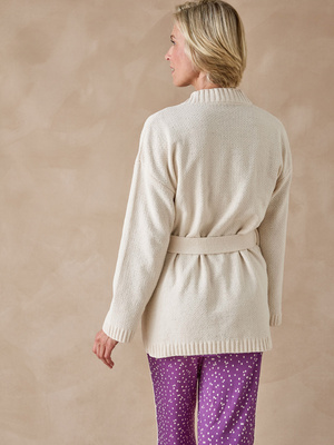 Gilet en maille bouclette