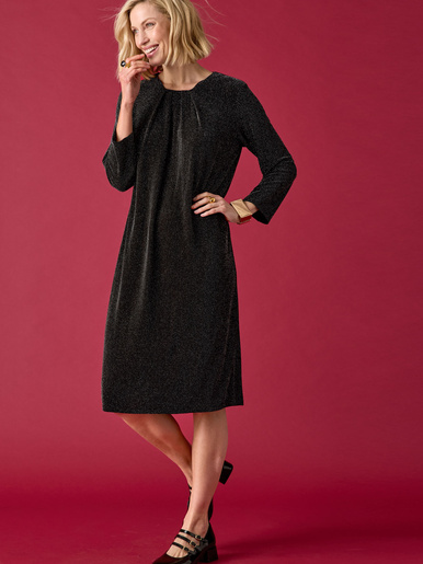 Robe de fête en maille - Daxon - Noir