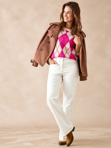Pull motifs jacquard géométriques