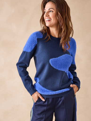 Pull jacquard intarsia - Daxon - Marine