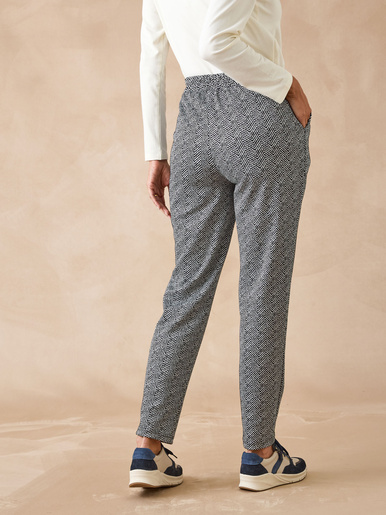 Pantalon élastiqué en maille - Daxon - Gris
