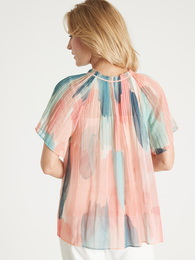 Blouse vaporeuse manches papillon