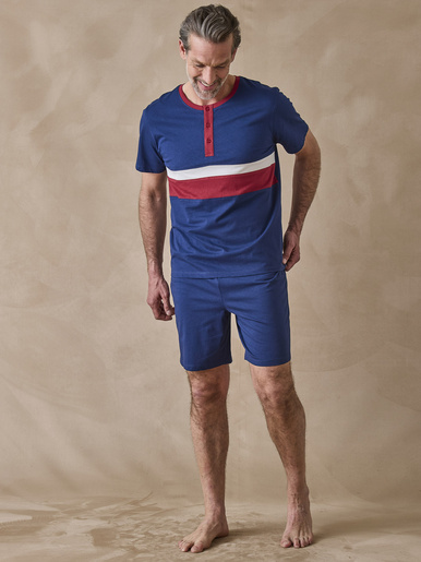 Lot pyjashort + pyjama jersey pur coton