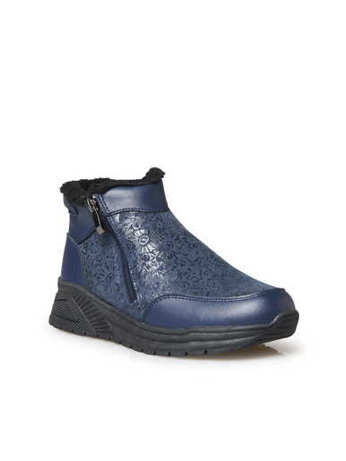 Boots zippées fourrées