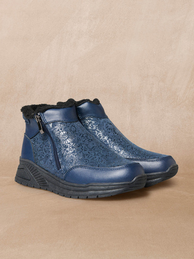 Boots zippées fourrées