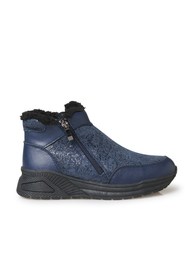 Boots zippées fourrées