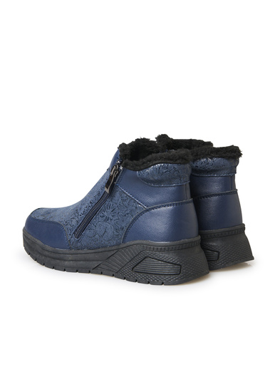 Boots zippées fourrées