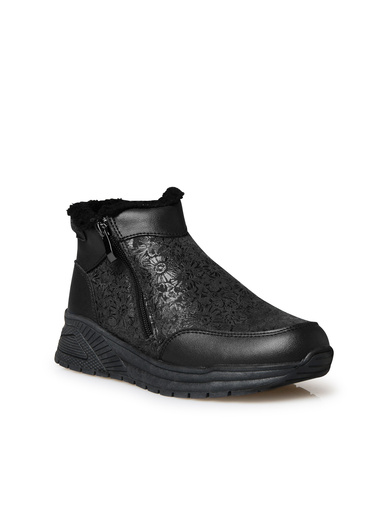 Boots zippées fourrées