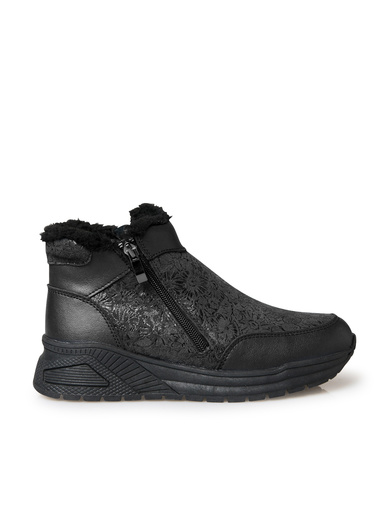 Boots zippées fourrées