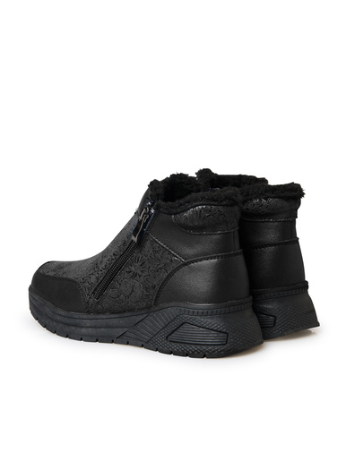 Boots zippées fourrées