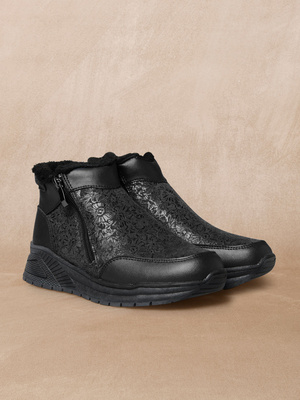 Boots zippées molletonnées