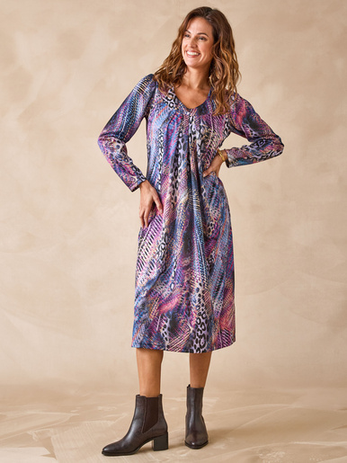 Robe housse en maille fluide