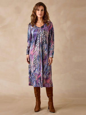 Robe housse en maille fluide