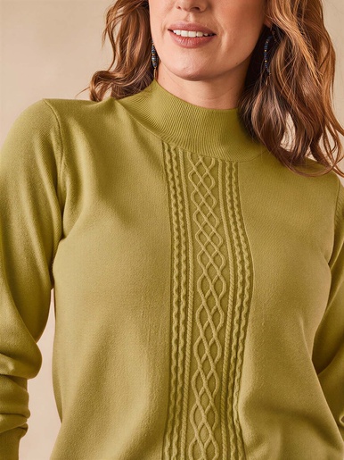 Pull col montant torsadé