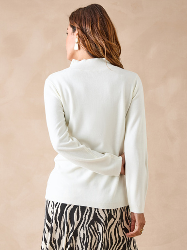 Pull col montant torsadé