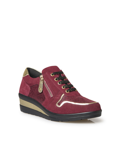 Derbies détails métallisés zip et lacets