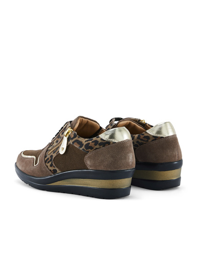Derbies détails métallisés zip et lacets