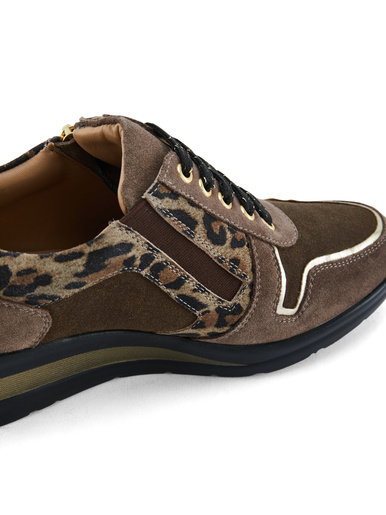 Derbies détails métallisés zip et lacets