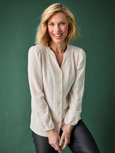 Blouse en maille - Daxon - Ecru