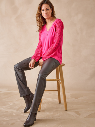 Tee-shirt fantaisie avec dentelle