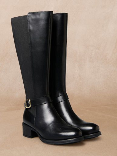 Bottes hautes mollets larges