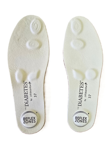 Semelles réflexologie spécial diabète - Pédiconfort - Beige