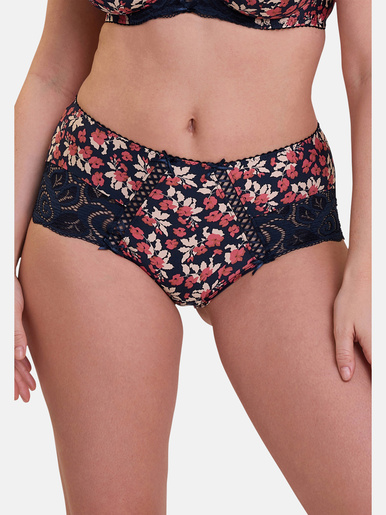 Shorty Amelie Print - Sans Complexe - Imprimé floral marine et rouge