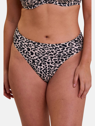 Slip de bain Samoa - Sans Complexe - Imprimé peau de bête fond lin