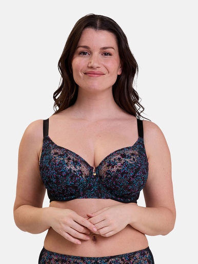 Soutien-gorge armatures Suzie Fantaisie - Sans Complexe - Imprimé petites fleurs rose & bleu
