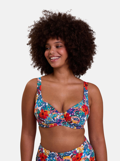Haut de maillot de bain Curaçao - Sans Complexe - Imprimé tropical multicolore