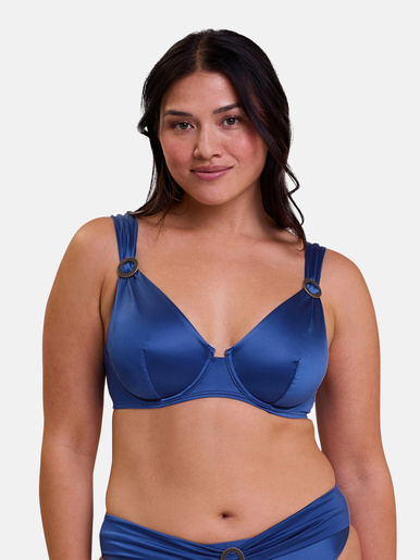 Haut de maillot de bain à armatures Maui - Sans Complexe - Bleu mazarine