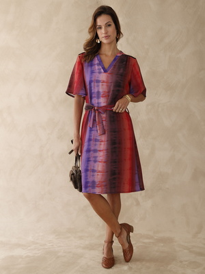 Robe housse manches courtes