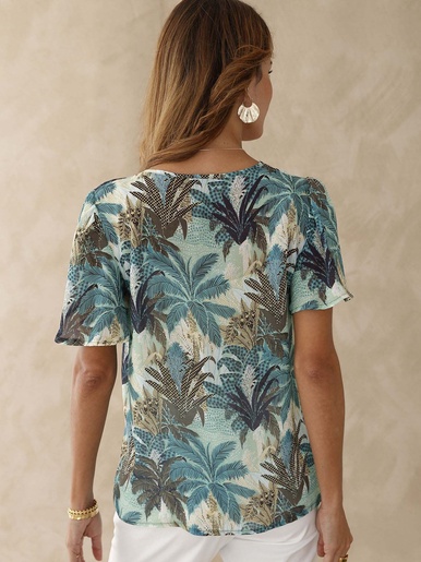 Blouse manches papillon