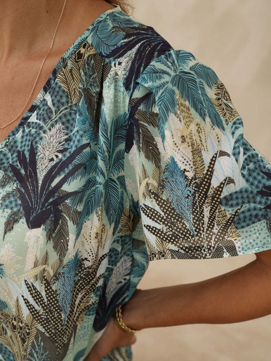 Blouse manches papillon