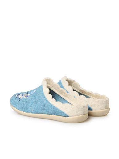 Mules broderies fleurs semelle amovible