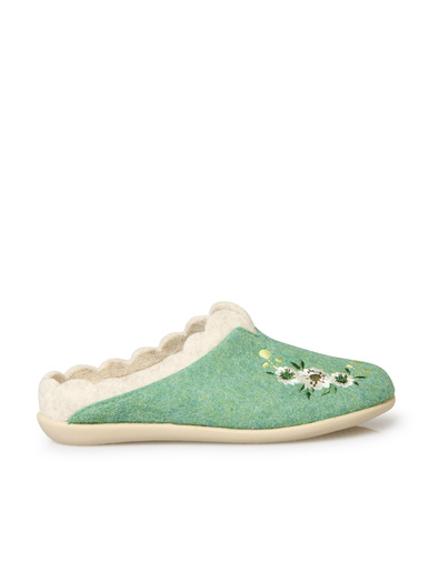 Mules broderies fleurs semelle amovible