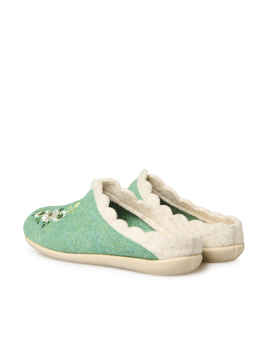 Mules broderies fleurs semelle amovible
