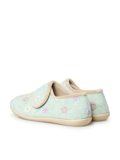 Pantoufles à scratch broderies fleurs