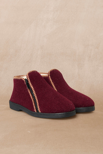 Pantoufles bottillons doublées 80% laine