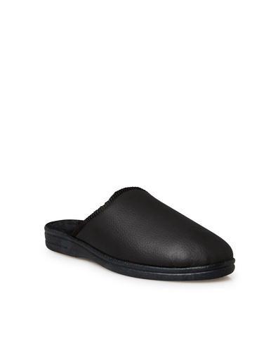 Mules unies homme - Pédiconfort - Noir
