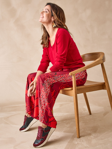Pull 100% cachemire - Daxon - Rouge