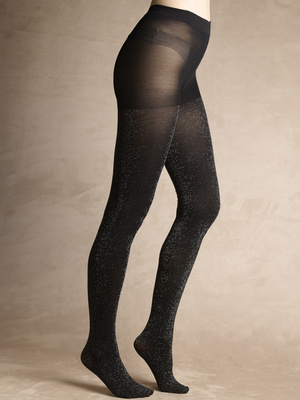 Lot 2 paires collants pailletés argentés