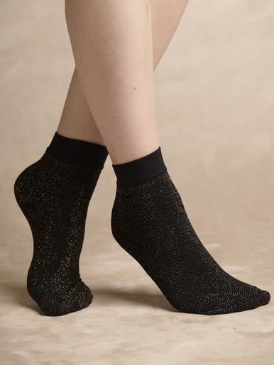 Lot 2 paires mi-chaussettes pailletées