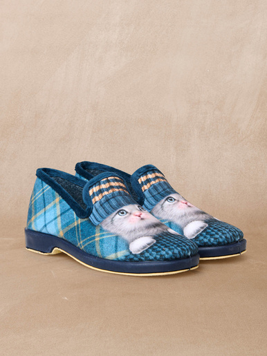 Charentaises motif chat ou chien