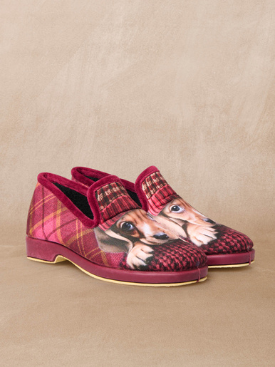 Charentaises motif chat ou chien